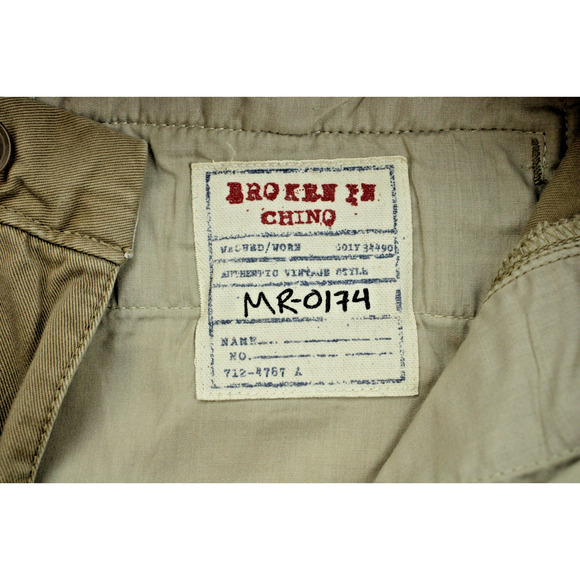 J Crew Pants Mens 34 x 34 Beige Broken In Chino Flat Front - Picture 4 of 6